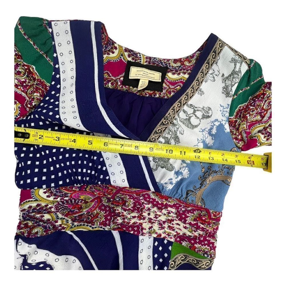 Anthropologie Women's 0 Moulinette Soeurs Istanbul Wrap Dress Multi-Color HOBO - Picture 7 of 12